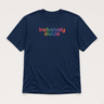 Inclusively Made Tag-Free Tee Navy t-shirt, front