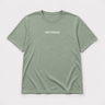 Advocacy Statement Tag-Free Tee Sage t-shirt, front