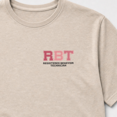 RBT - College Tee Sand t-shirt, design close-up