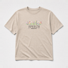 Speech Therapist Floral Tee Sand t-shirt, front