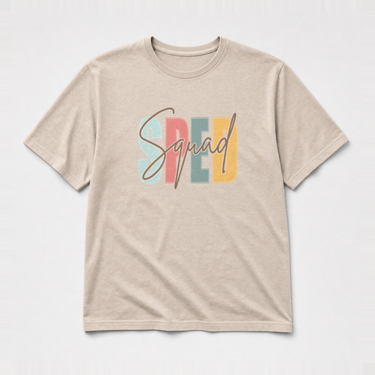 SPED Squad - Special Education Tee Sand t-shirt, front