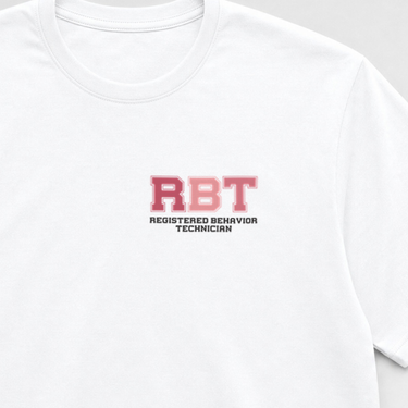 RBT - College Tee White t-shirt, design close-up