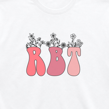 RBT Wildflowers Tee White t-shirt, design close-up