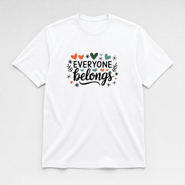 Everyone Belongs Tee White t-shirt, front
