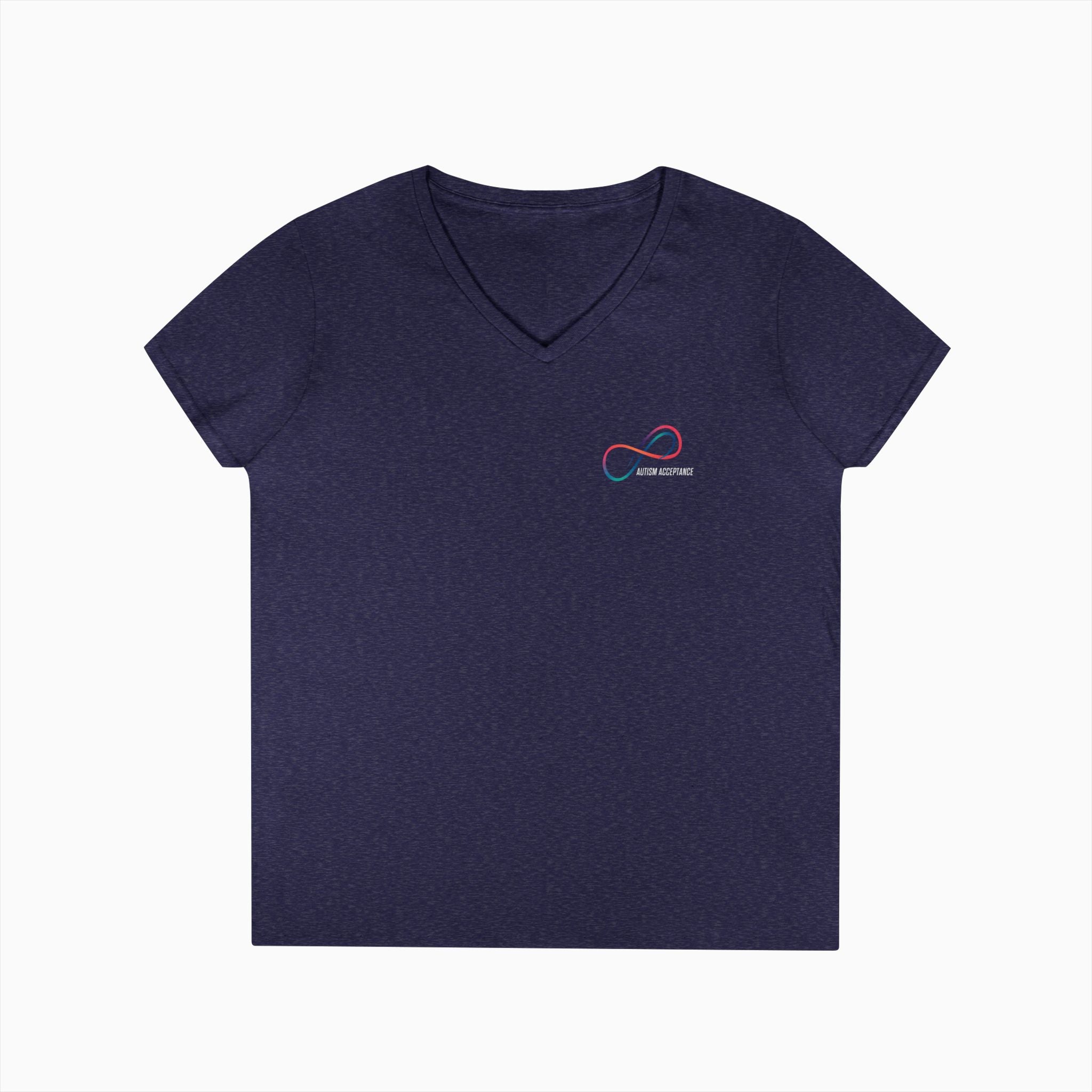 Autism Awareness 2025 - Loop of Acceptance Ladies V-Neck T-Shirt