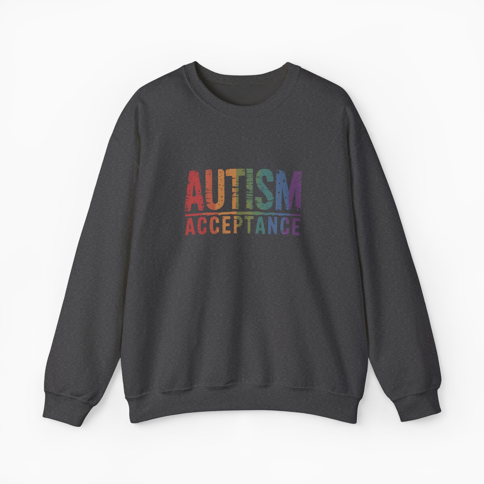 Autism Acceptance Grunge Rainbow Sweatshirt