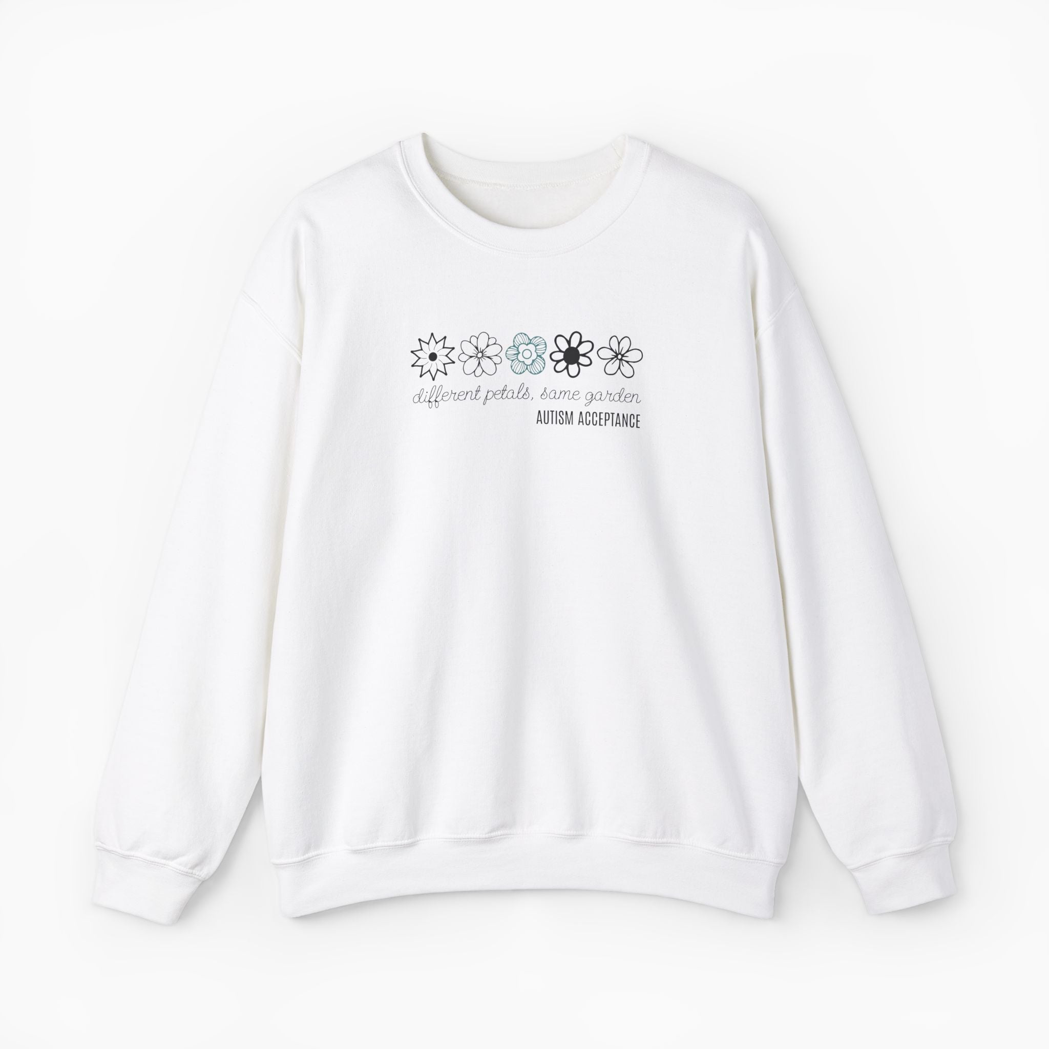 Different Petals Same Garden Flower Sketches Sweatshirt