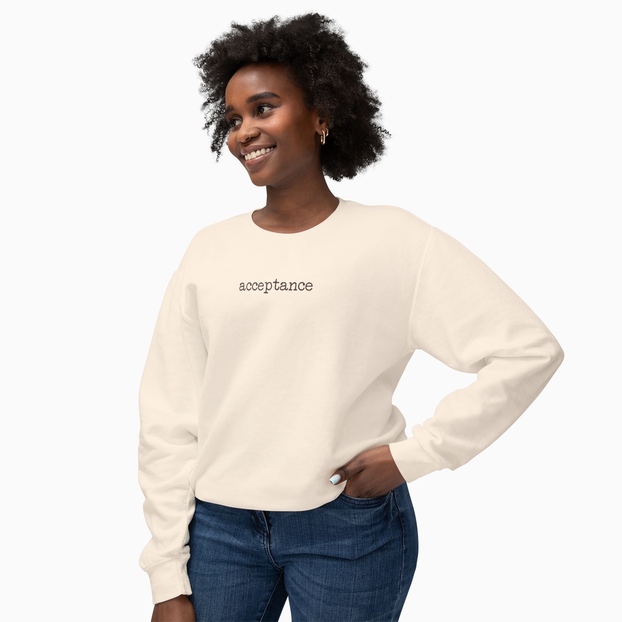 Acceptance Statement Comfort Colors Lightweight Sweatshirt