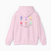 Autism Awareness 2025 - Affirmation Handprints Hoodie