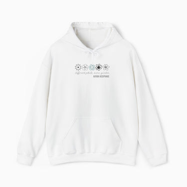 Autism Hoodie - Different Petals Same Garden Flower Sketches Hoodie - Daily Bloom