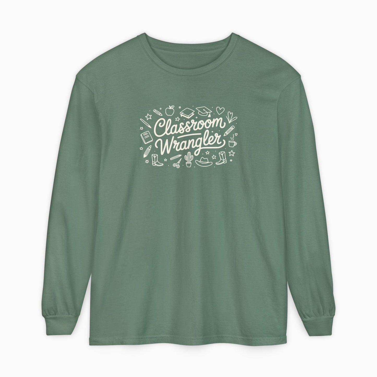 Classroom Wrangler Comfort Colors Long Sleeve T-Shirt