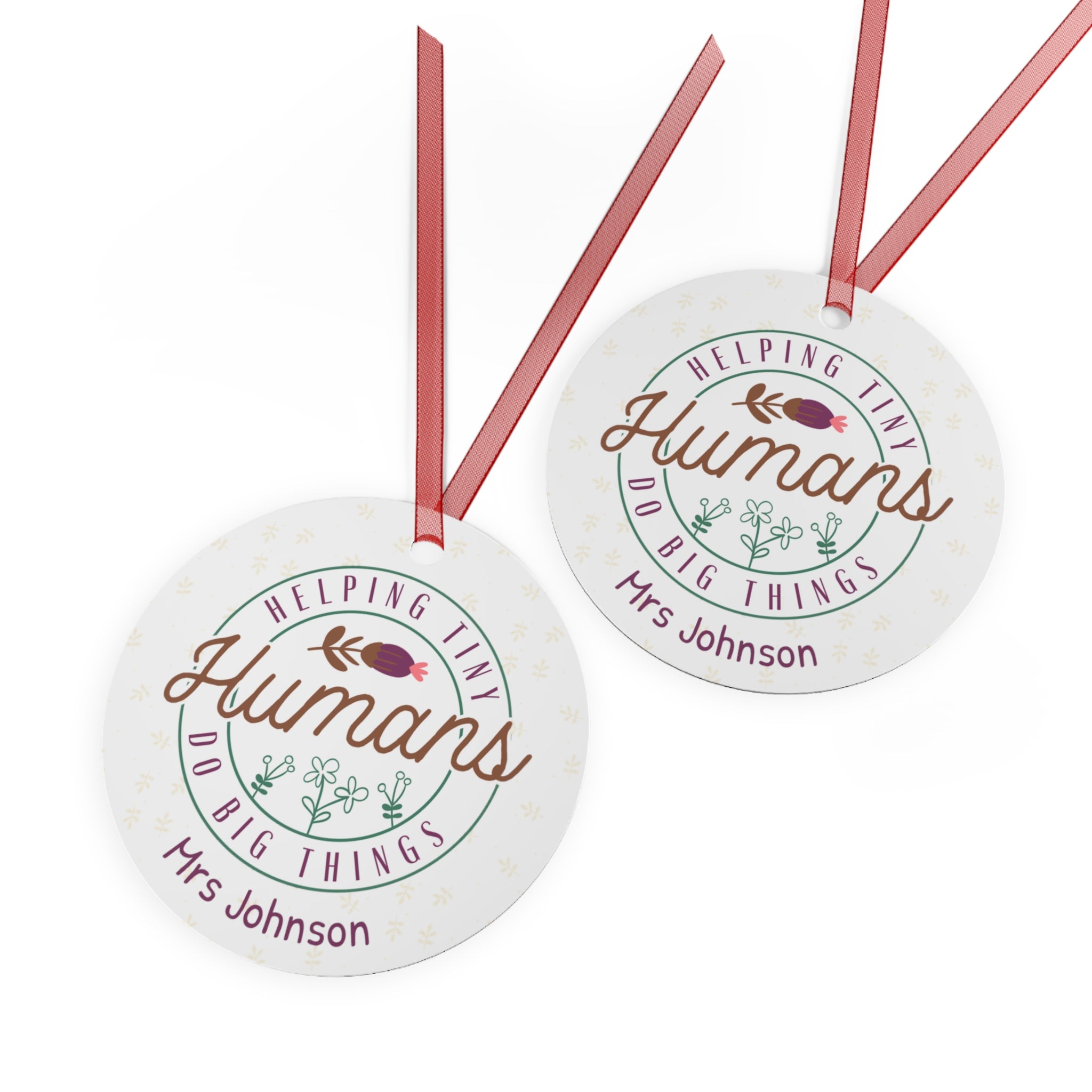 Helping Tiny Humans Do Big Things Personalized Ornament