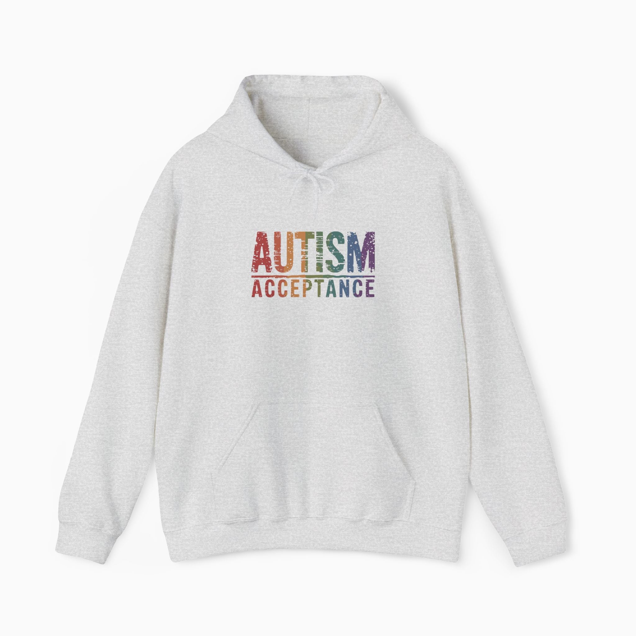 Autism Acceptance Grunge Rainbow Hoodie