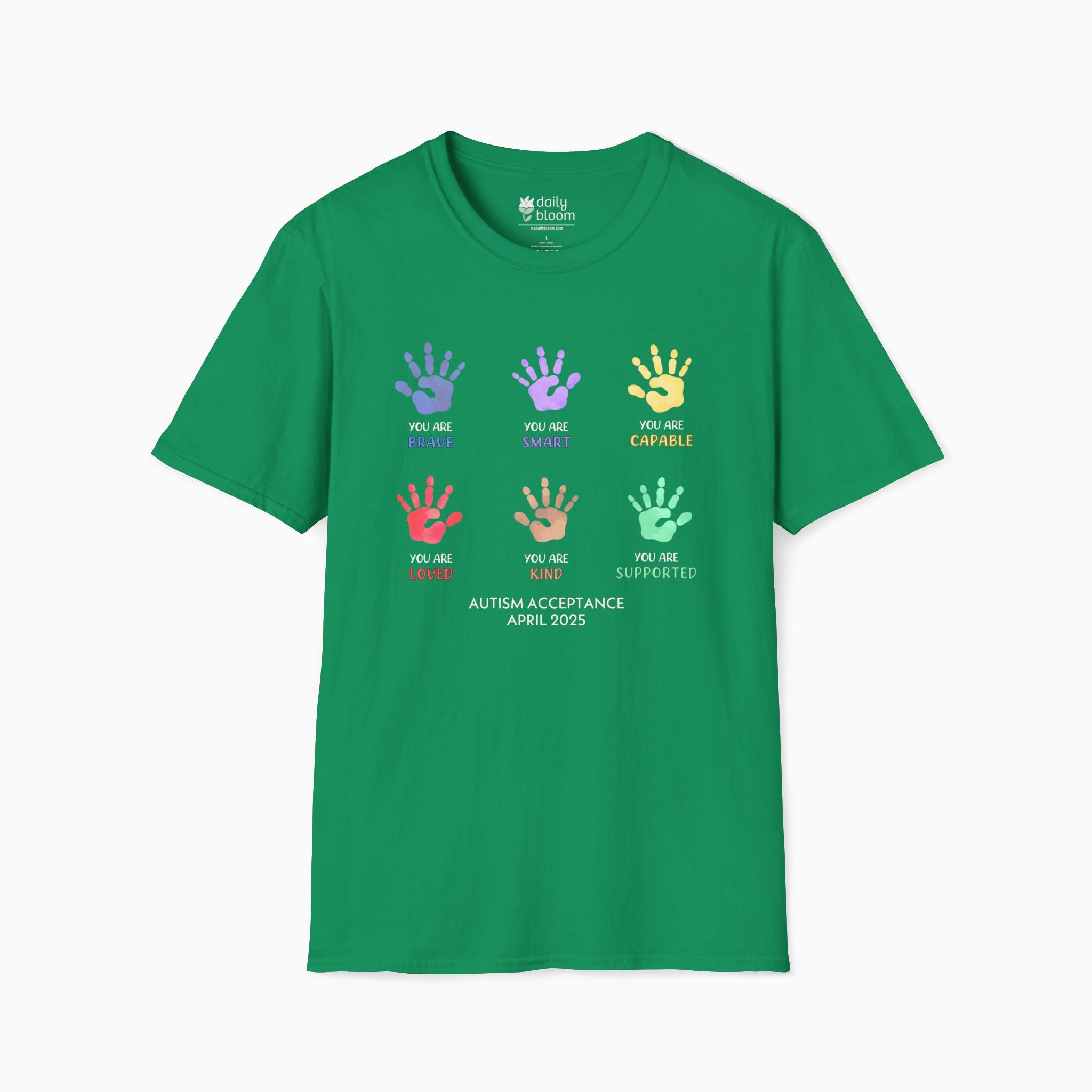 Autism Awareness 2025 - Affirmation Handprints T-Shirt