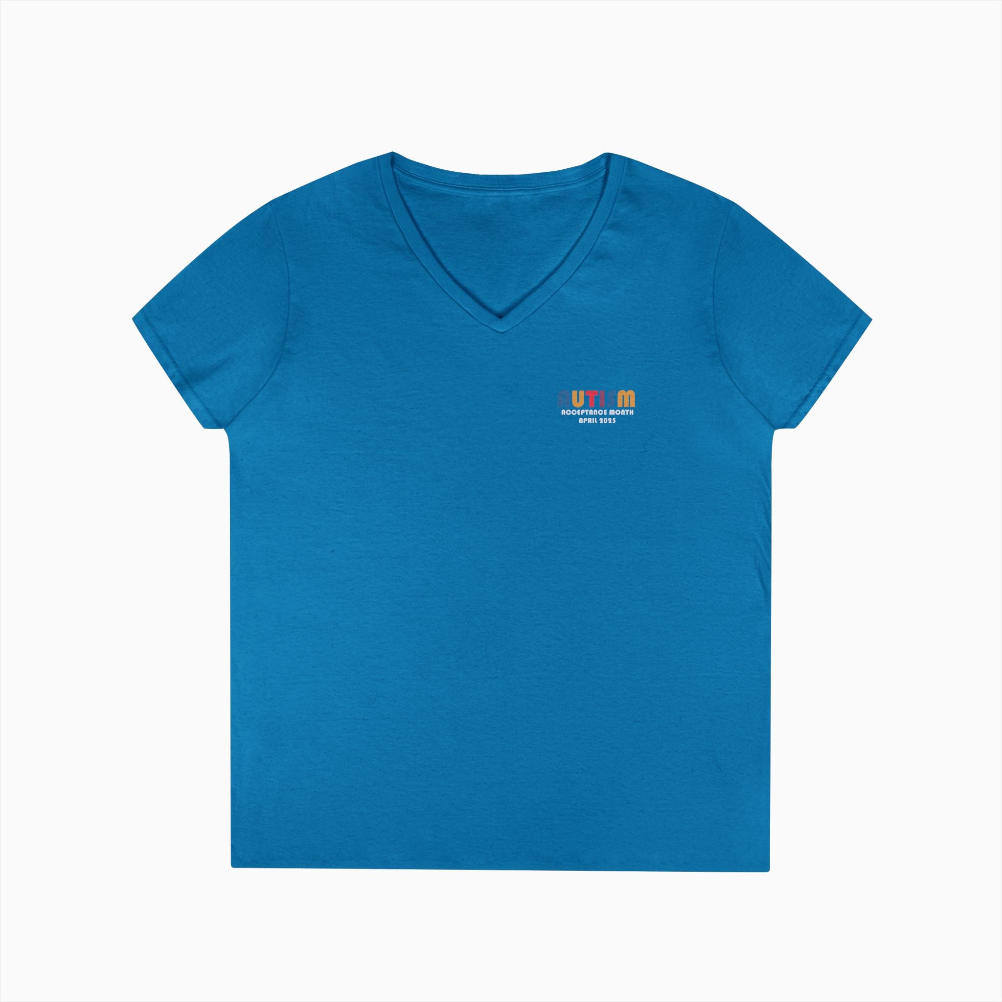 Autism Awareness 2025 - Tree of Acceptance Ladies V-Neck T-Shirt