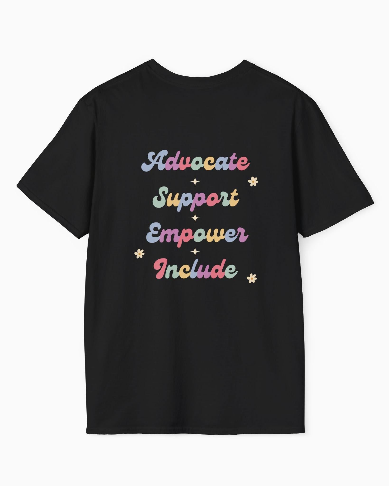  Back Print-Neurodiversity, ADHD & Autism Awareness & Acceptance T-Shirt by Daily Bloom