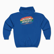 Autism Awareness 2025 - Brushstrokes of Awareness Zip Up Hoodie
