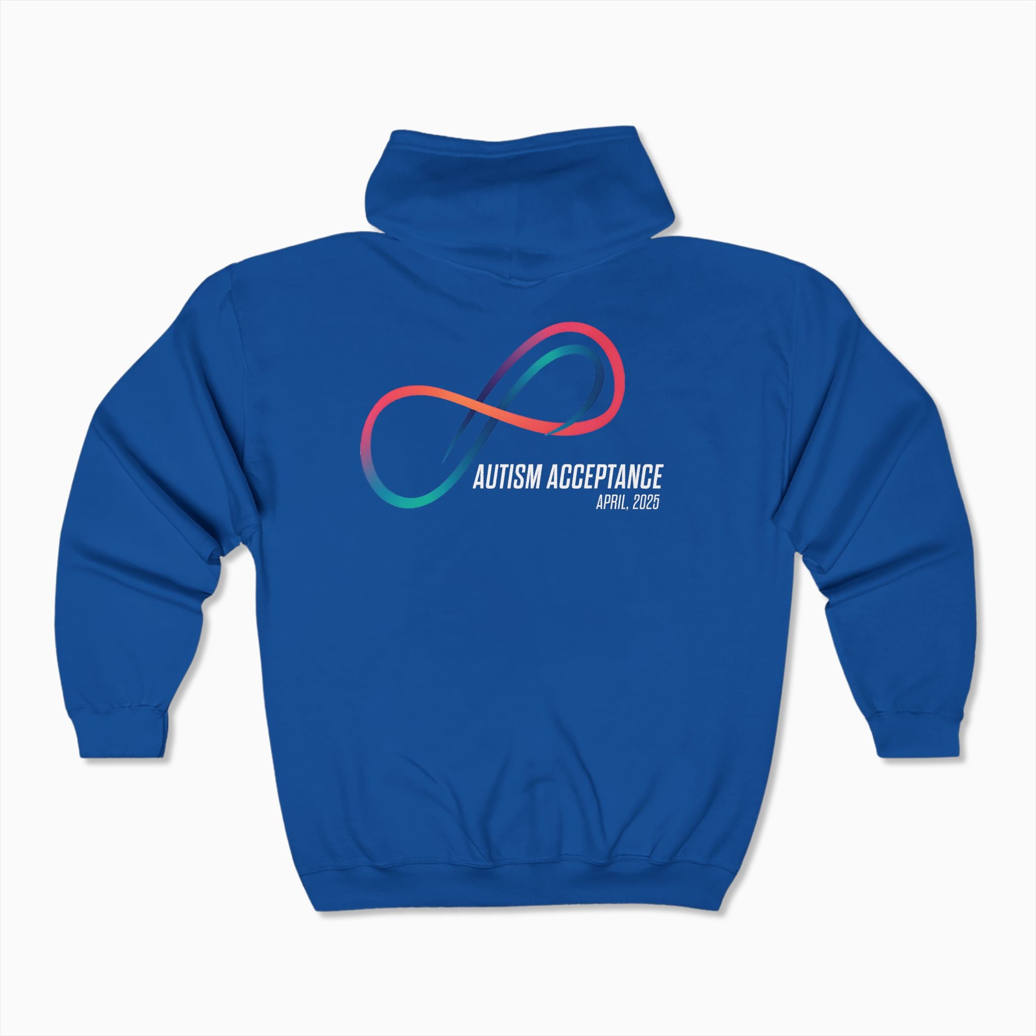 Autism Awareness 2025 - Loop of Acceptance Zip Up Hoodie