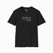 Accept Adapt Advocate Rainbow Love Heart Tee
