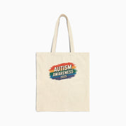 Autism Awareness 2025 - Brushstrokes of Awareness Canvas Tote Bag