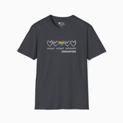 Accept Adapt Advocate Rainbow Love Heart Tee