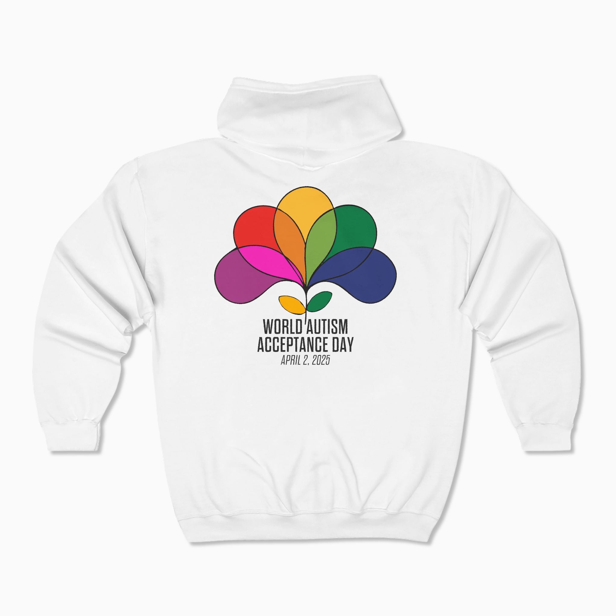 Autism Awareness 2025 - Spectrum in Bloom Zip Up Hoodie