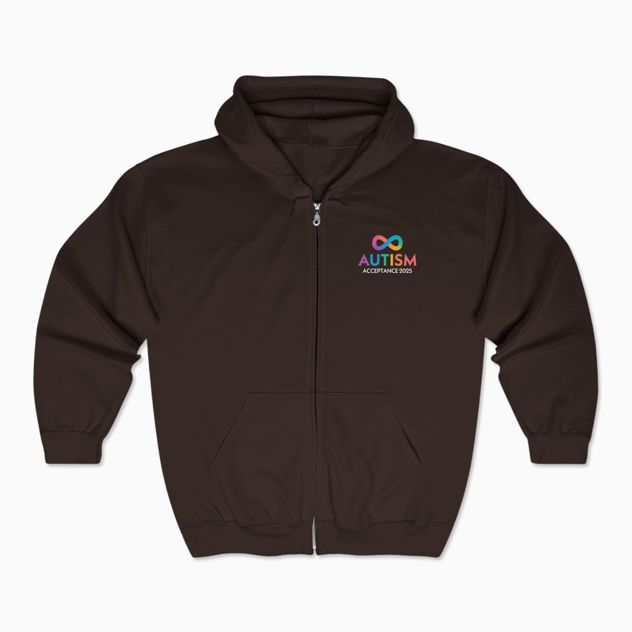 Autism Awareness 2025 - Infinity Acceptance Zip Up Hoodie