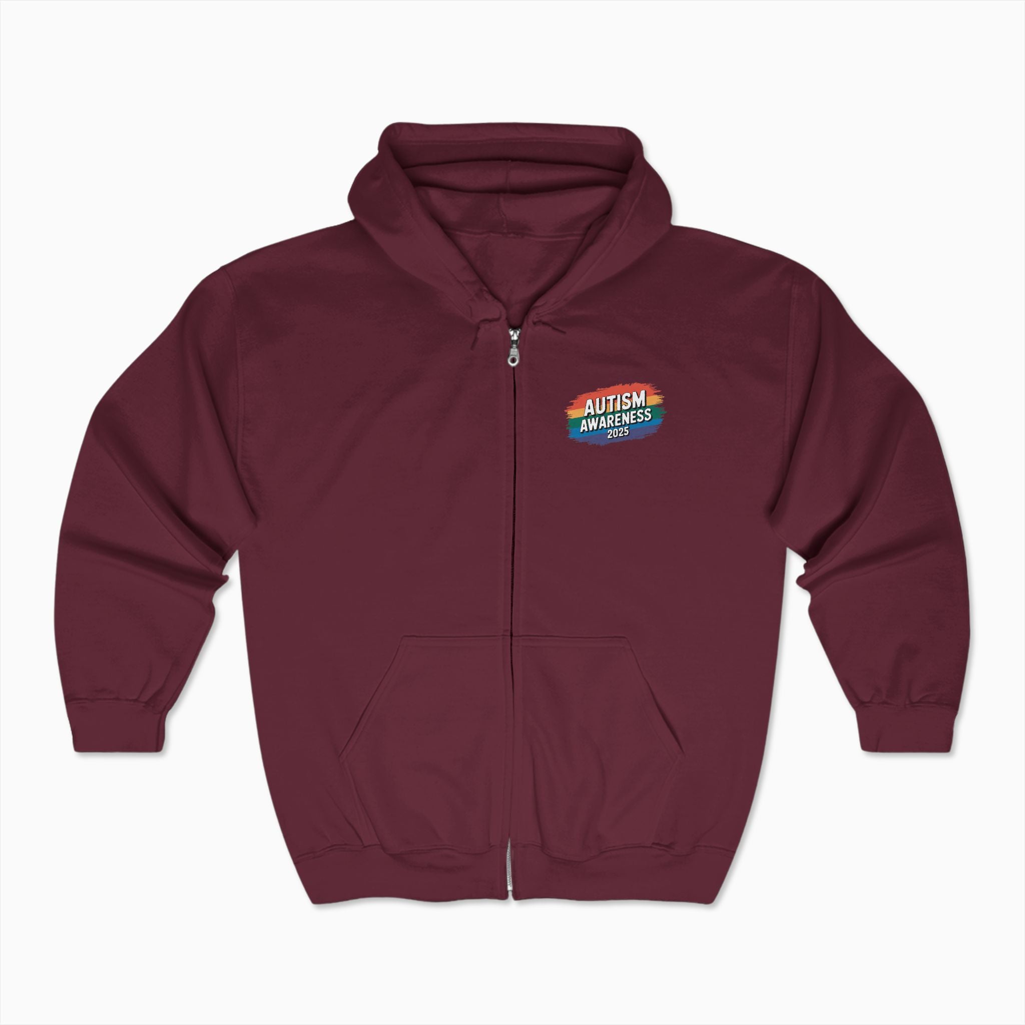 Autism Awareness 2025 - Brushstrokes of Awareness Zip Up Hoodie