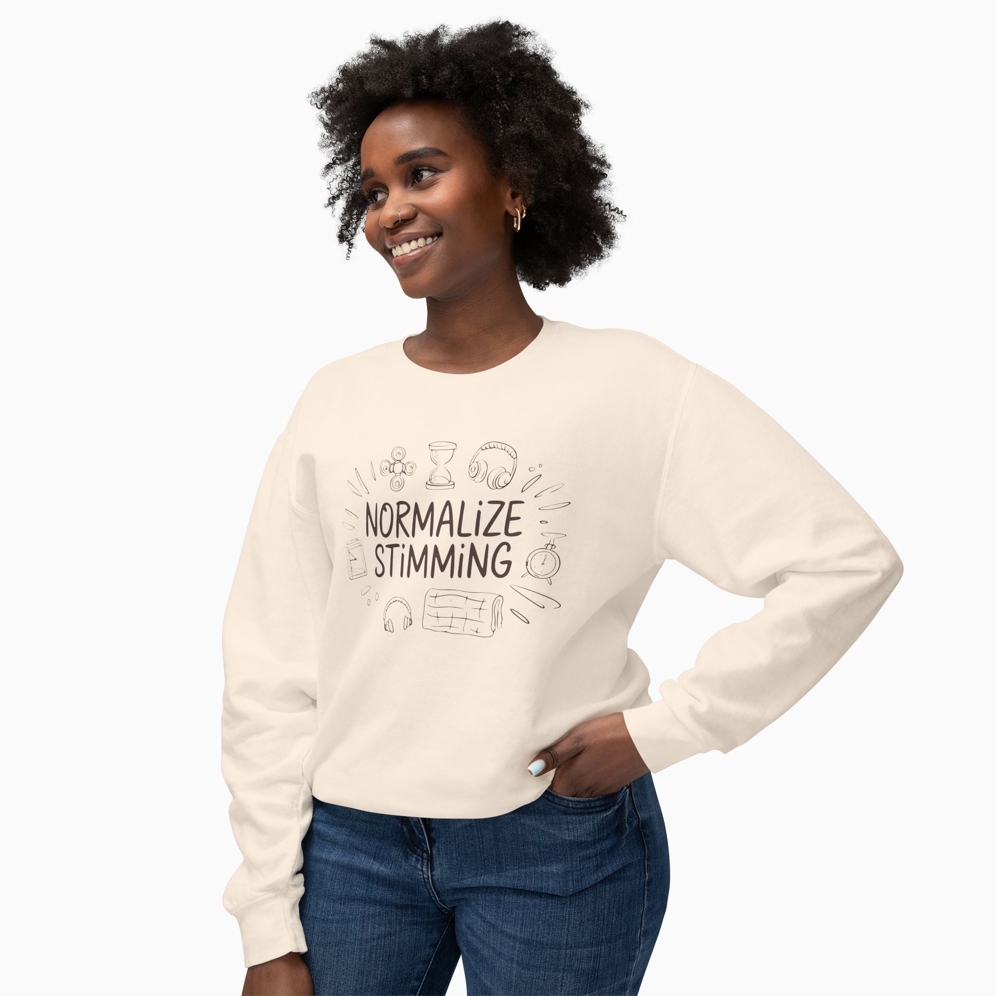 Normalize Stimming Comfort Colors Lightweight Sweatshirt