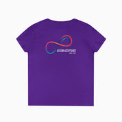 Autism Awareness 2025 - Loop of Acceptance Ladies V-Neck T-Shirt