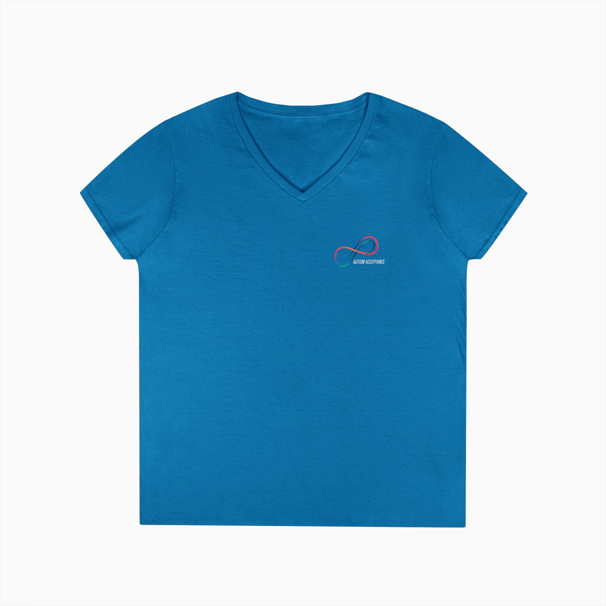 Autism Awareness 2025 - Loop of Acceptance Ladies V-Neck T-Shirt