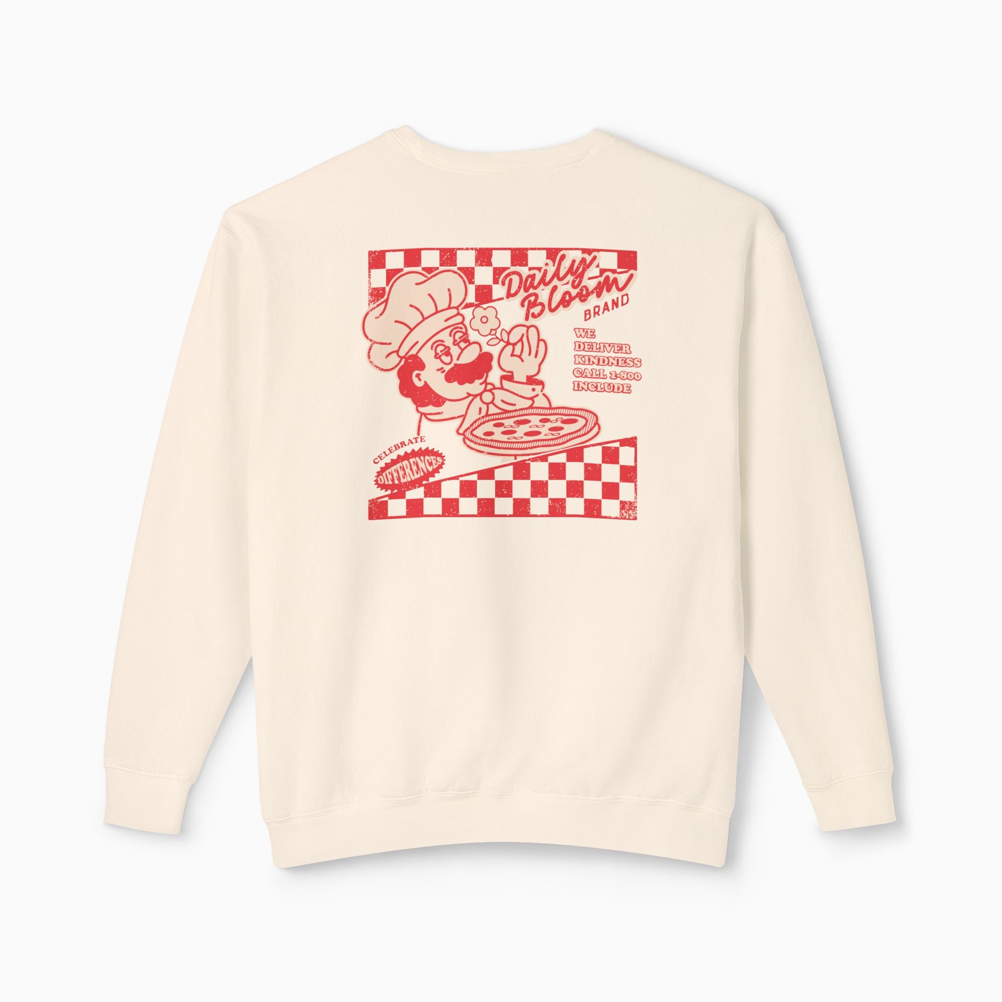 Autism Sweatshirt - We Deliver Kindness Comfort Colors Lightweight Sweatshirt - Daily Bloom