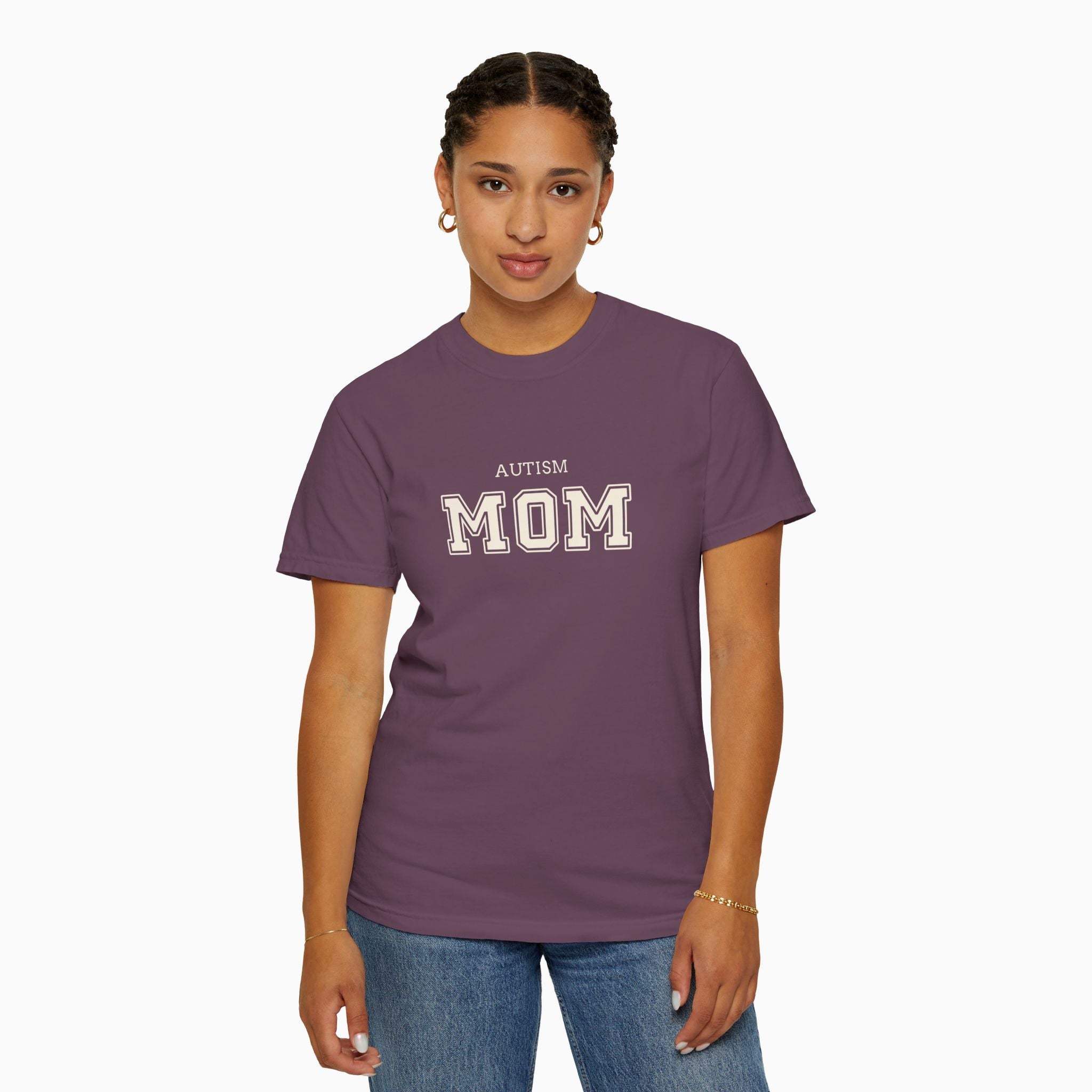 Autism Mom College Comfort Colors Tee