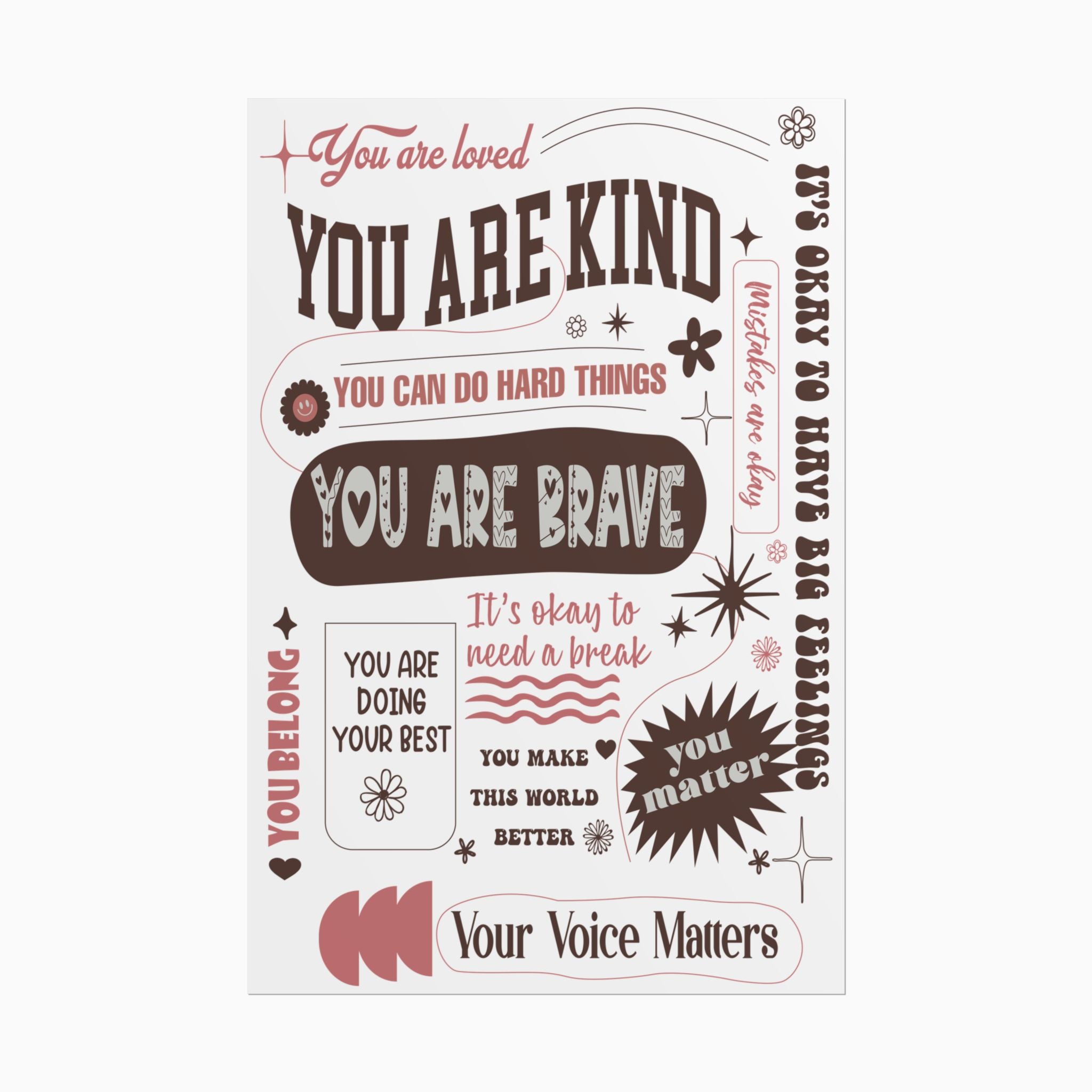 Affirmations Printed Wall Poster