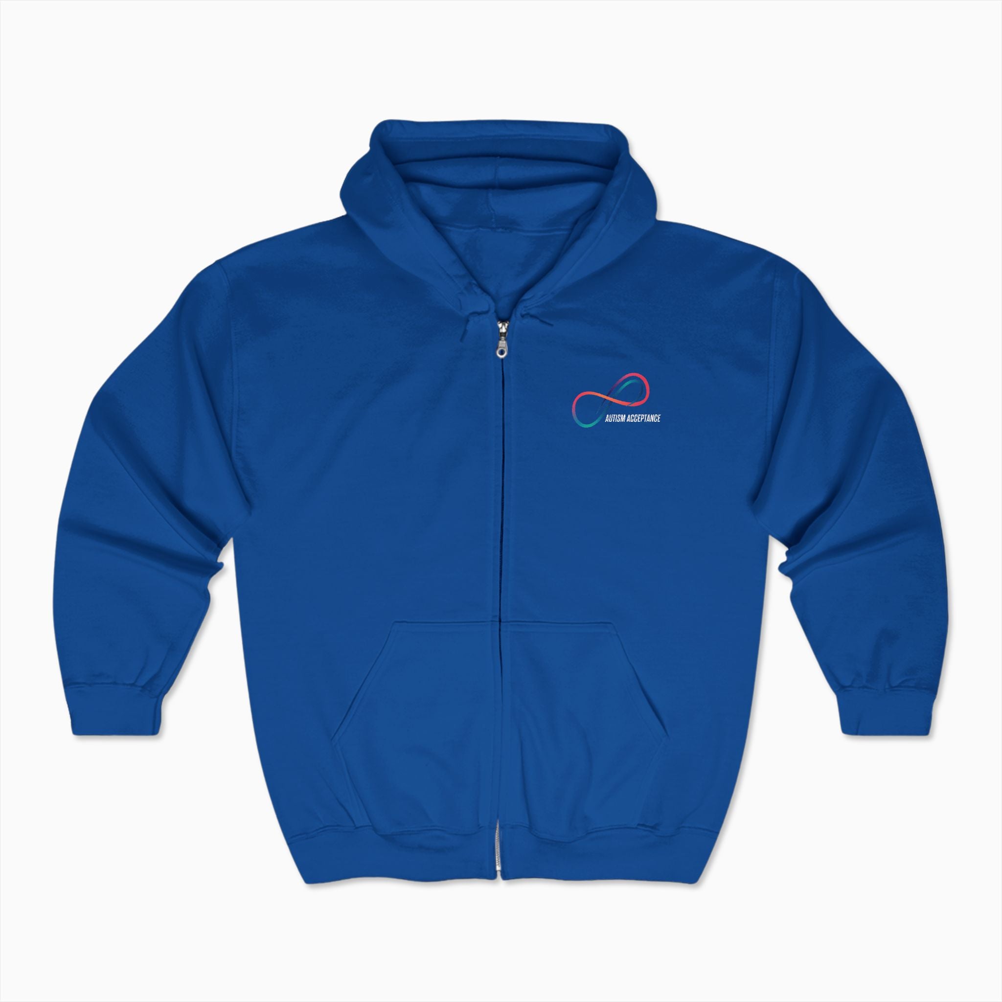 Autism Awareness 2025 - Loop of Acceptance Zip Up Hoodie