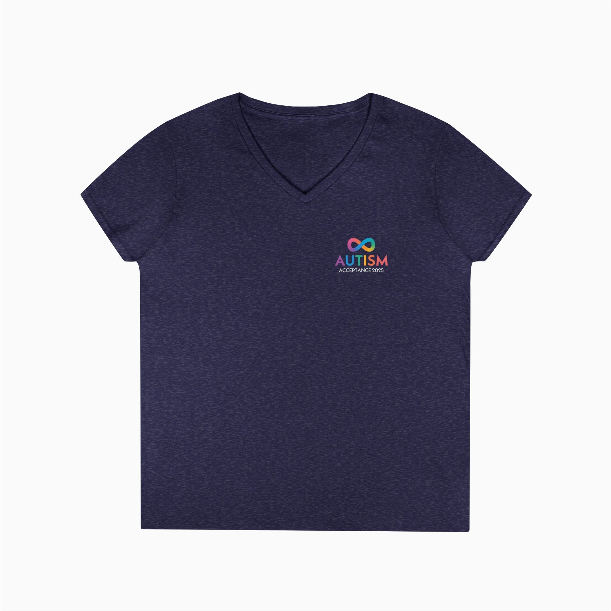 Autism Awareness 2025 - Infinity Acceptance Ladies V-Neck T-Shirt