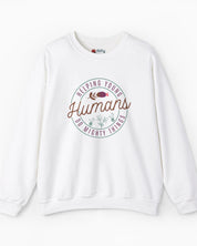 Helping Young Humans Do Mighty Things Sweatshirt-White-Neurodiversity, ADHD & Autism Awareness & Acceptance Sweatshirt by Daily Bloom