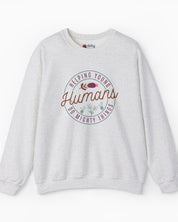 Helping Young Humans Do Mighty Things Sweatshirt-Ash-Neurodiversity, ADHD & Autism Awareness & Acceptance Sweatshirt by Daily Bloom
