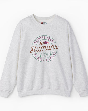 Autism Sweatshirt - Helping Young Humans Do Mighty Things Sweatshirt - Daily Bloom