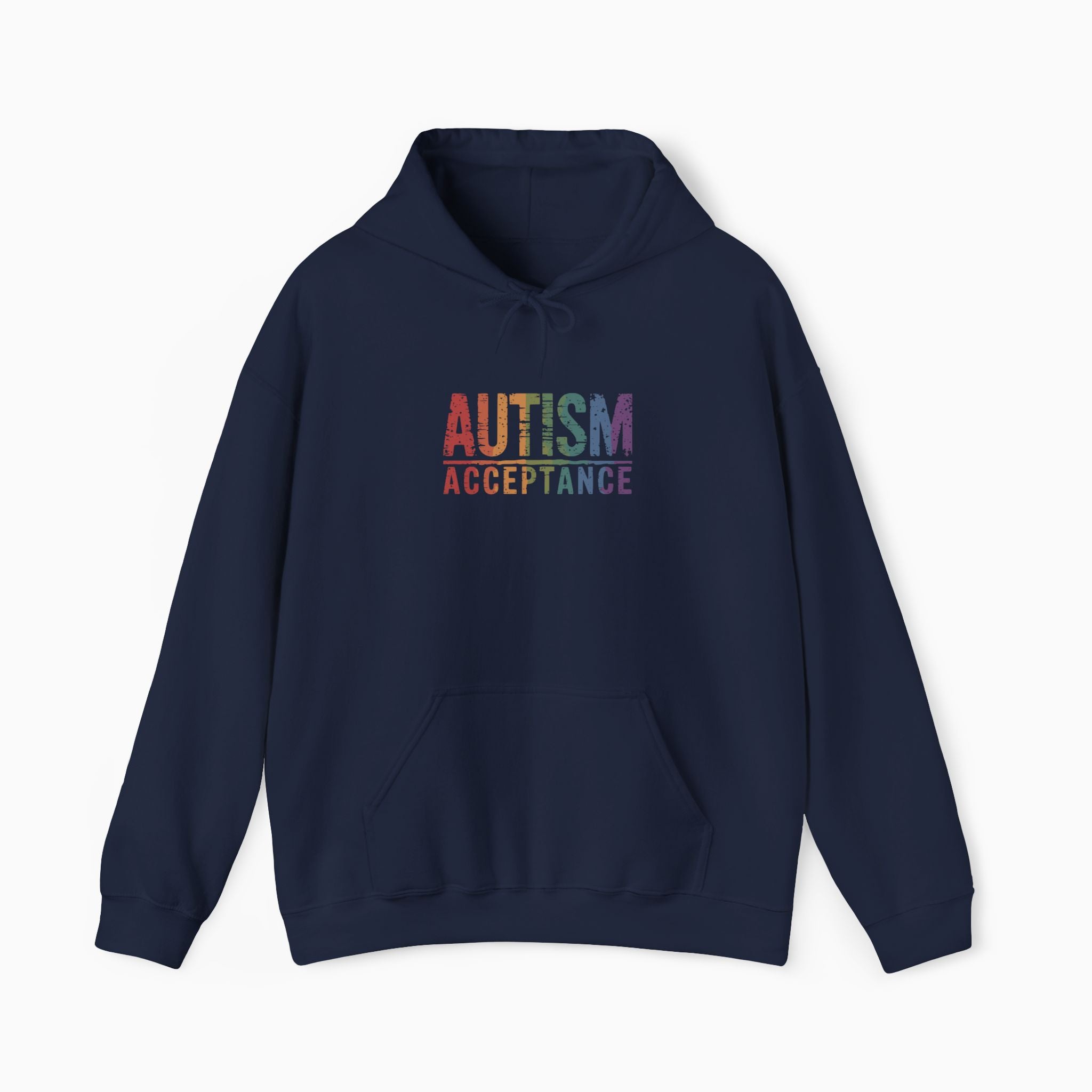 Autism Acceptance Grunge Rainbow Hoodie