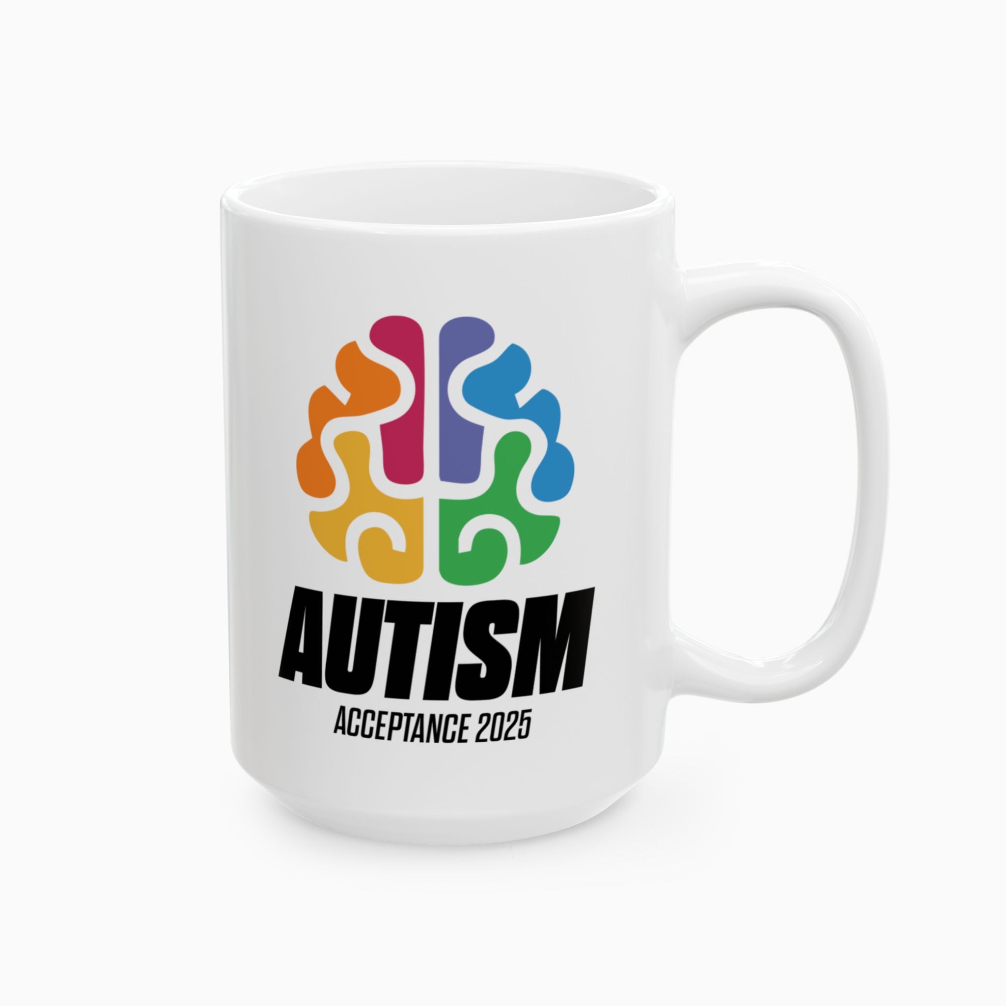 Autism Awareness 2025 - Brainbow Ceramic Mug