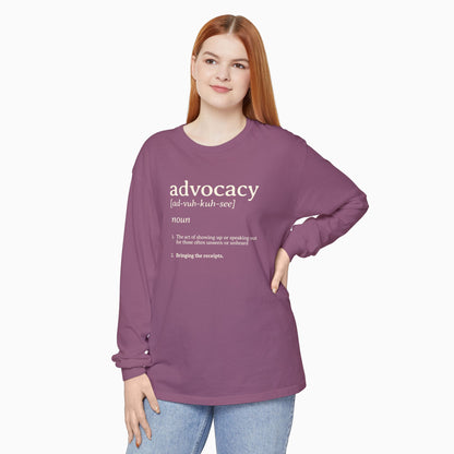 Advocacy Definition Comfort Colors Long Sleeve T-Shirt