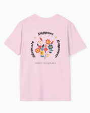 Advocate Support Empower Tee-Neurodiversity, ADHD & Autism Awareness & Acceptance T-Shirt by Daily Bloom