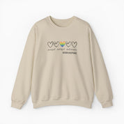 Accept Adapt Advocate Rainbow Love Heart Sweatshirt