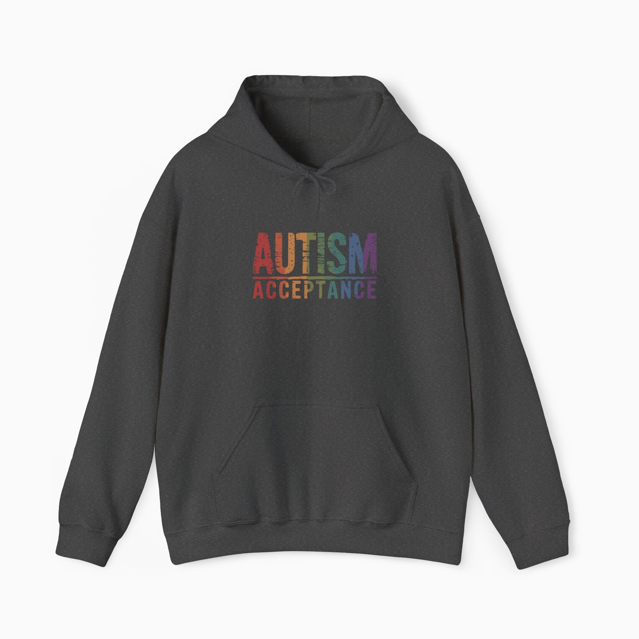 Autism Acceptance Grunge Rainbow Hoodie