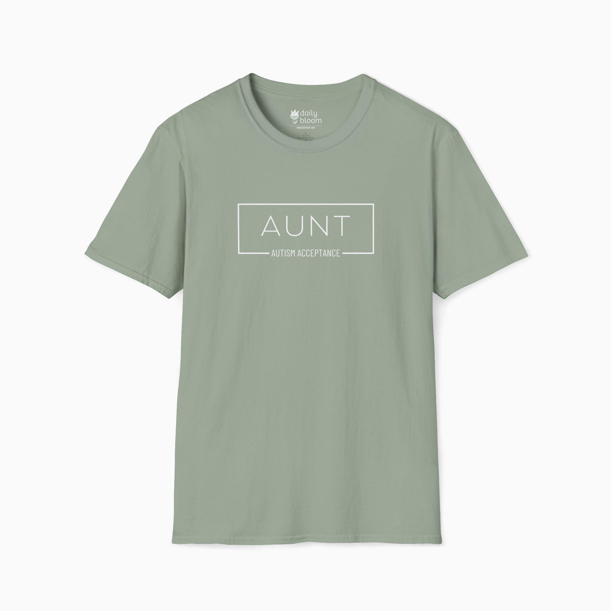 Aunt Box Tee-Sage-Neurodiversity, ADHD & Autism Awareness & Acceptance T-Shirt by Daily Bloom