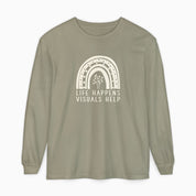 Life Happens Visuals Help Comfort Colors Long Sleeve T-Shirt