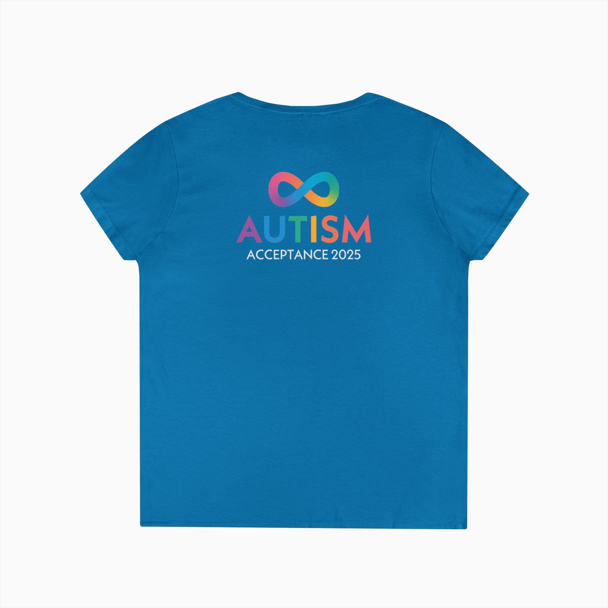 Autism Awareness 2025 - Infinity Acceptance Ladies V-Neck T-Shirt
