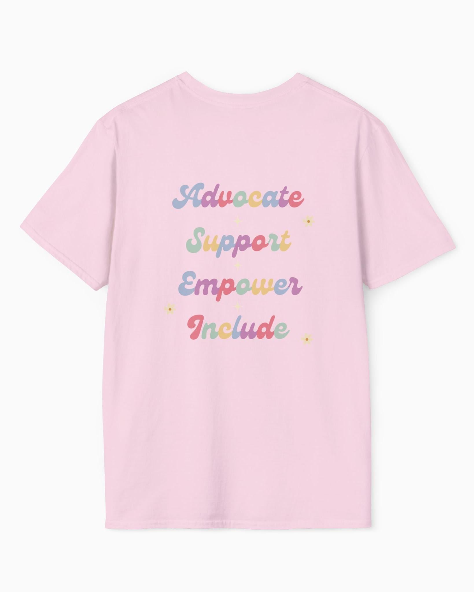  Back Print-Neurodiversity, ADHD & Autism Awareness & Acceptance T-Shirt by Daily Bloom