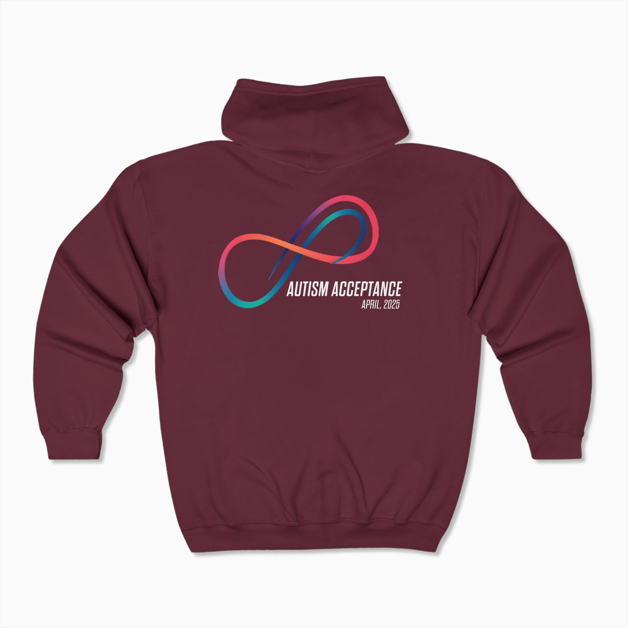 Autism Awareness 2025 - Loop of Acceptance Zip Up Hoodie